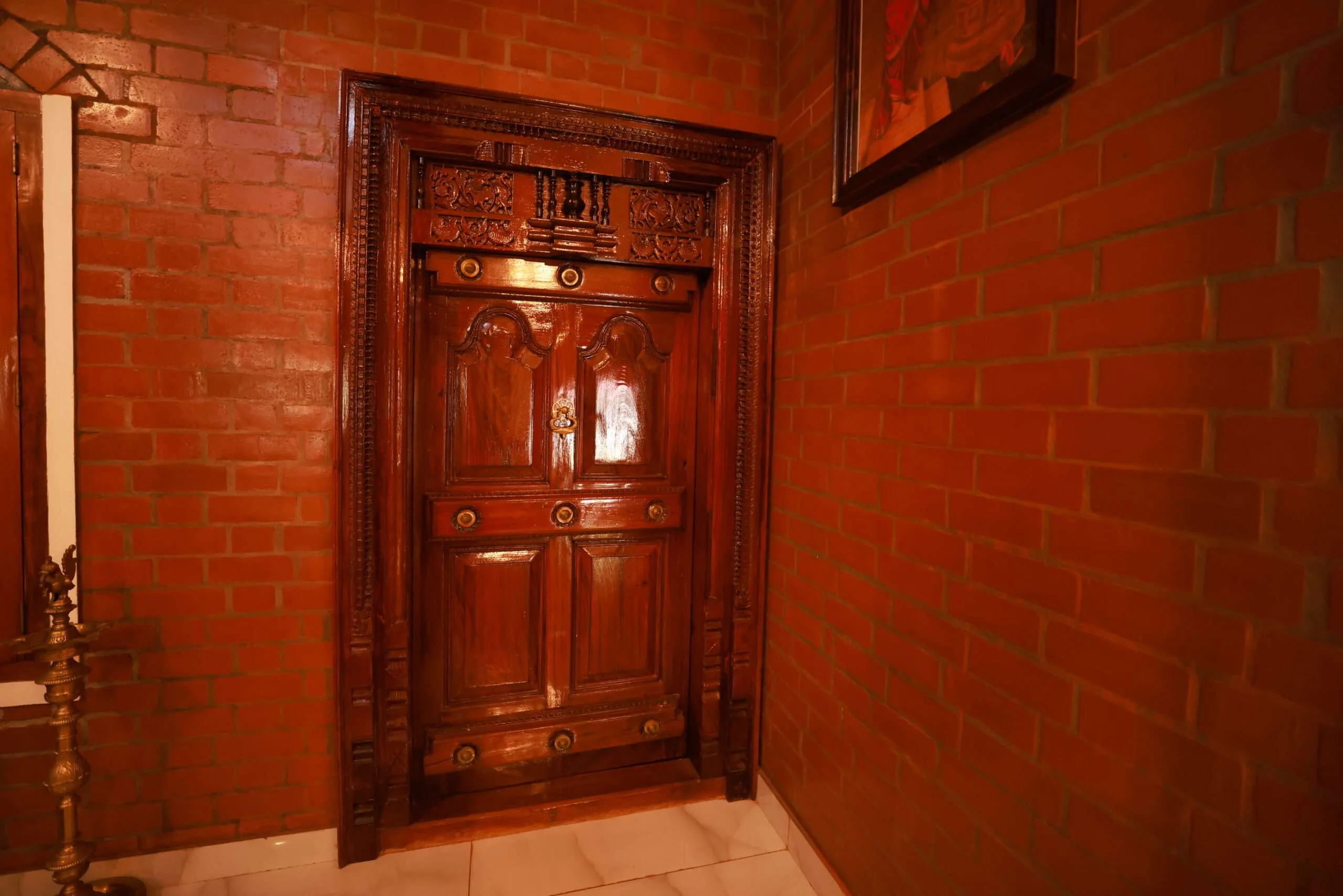 Handcrafted Antique Teakwood Suite Doorway